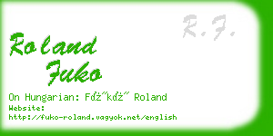 roland fuko business card